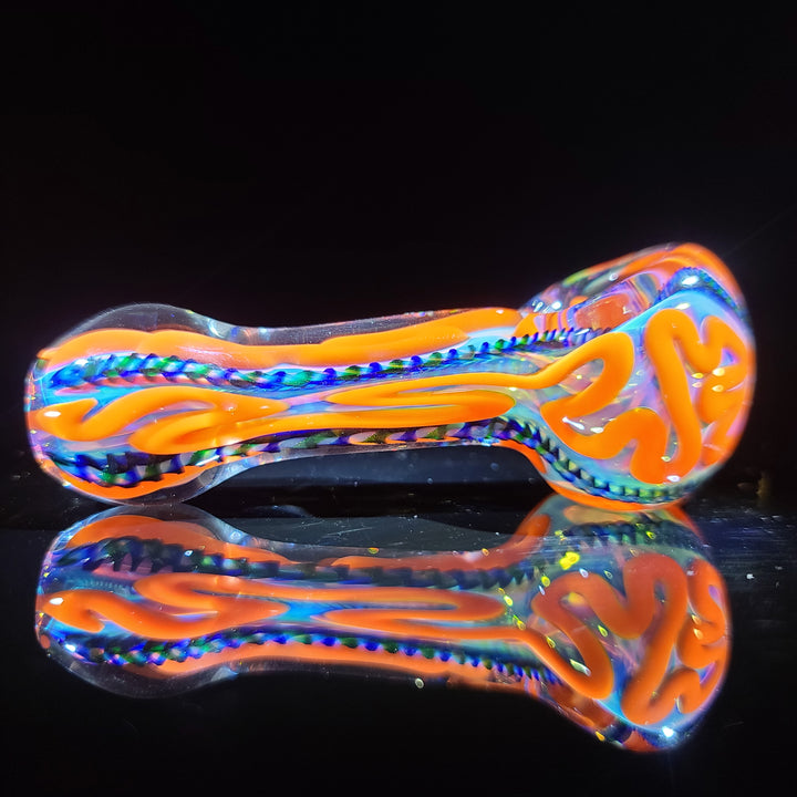 Color Inside Out Spoon Glass Pipe Tiny Mike   