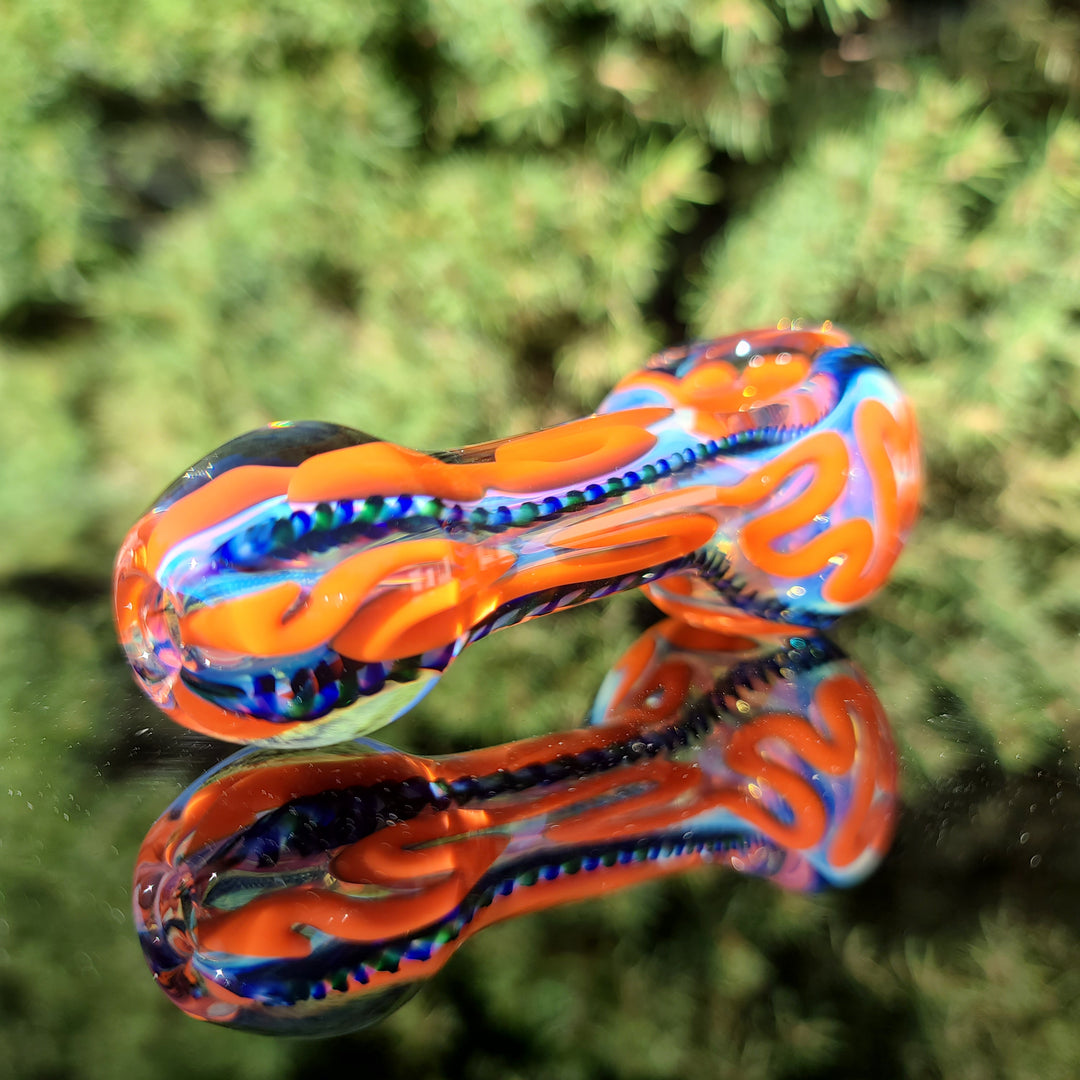 Color Inside Out Spoon Glass Pipe Tiny Mike   