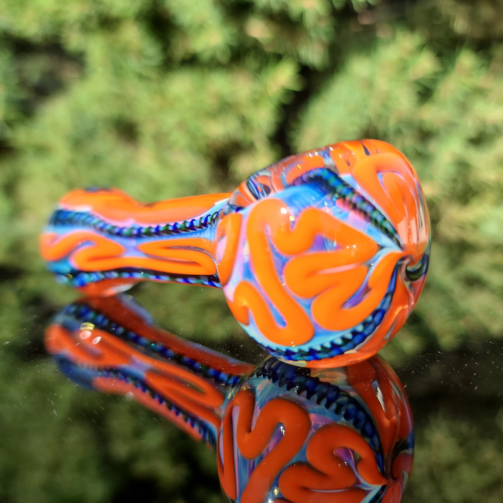 Color Inside Out Spoon Glass Pipe Tiny Mike   