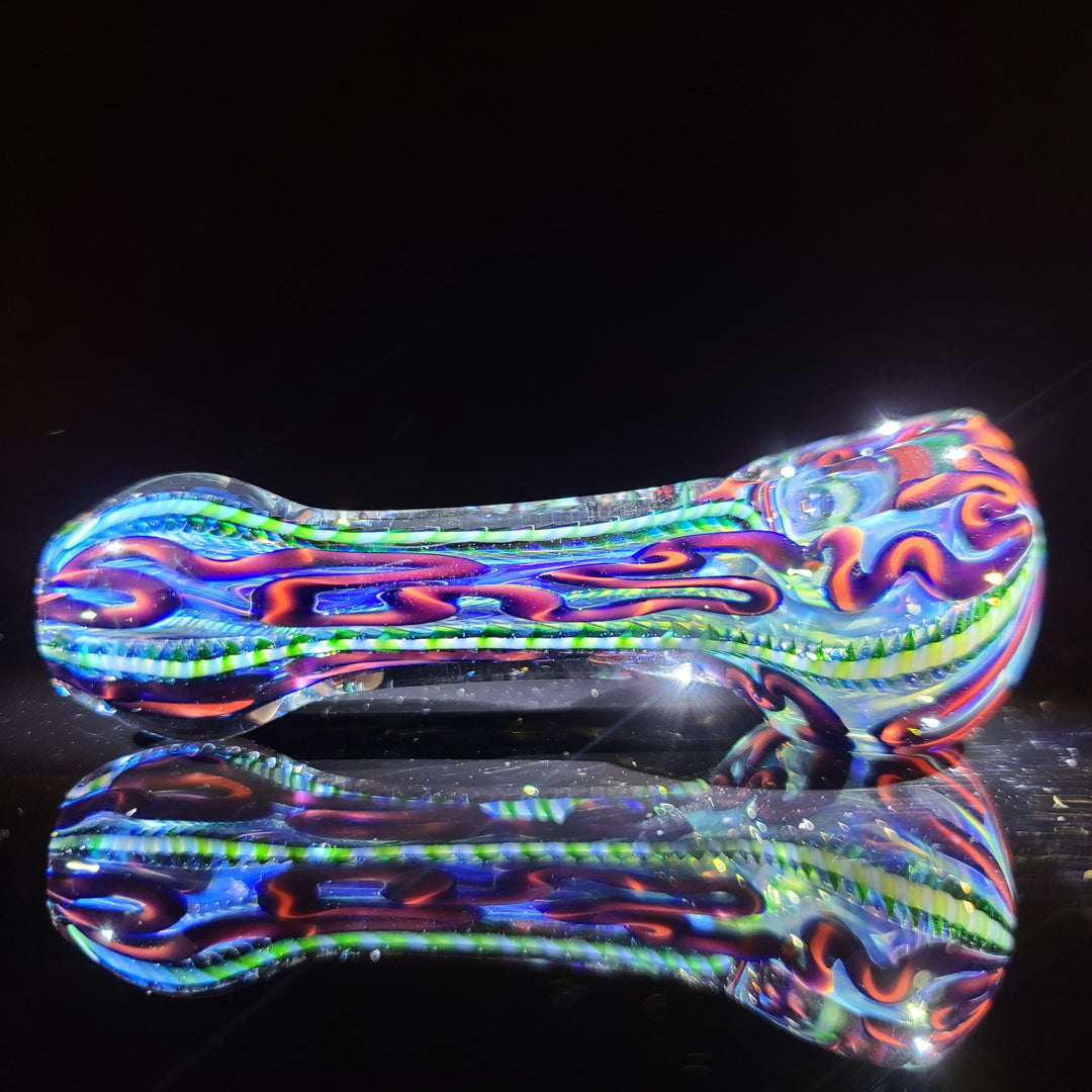 Color Inside Out Spoon Glass Pipe Tiny Mike   