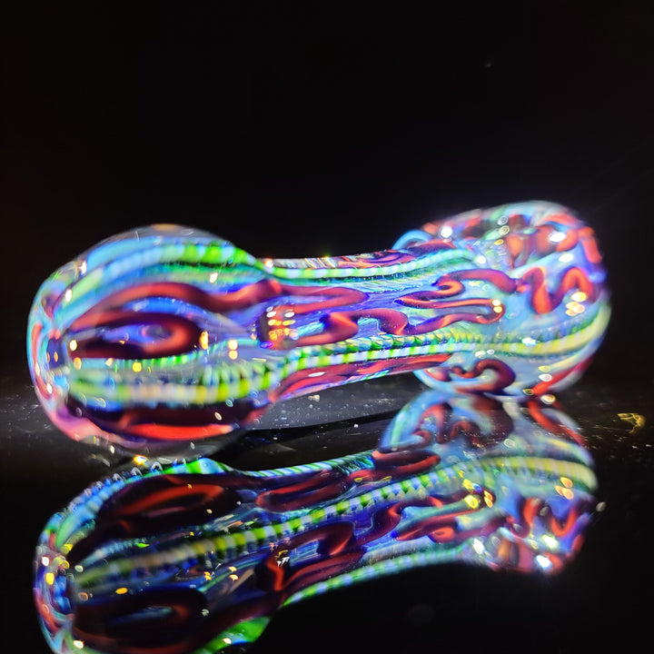 Color Inside Out Spoon Glass Pipe Tiny Mike   