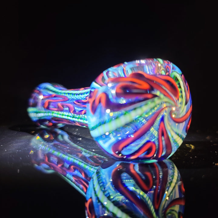 Color Inside Out Spoon Glass Pipe Tiny Mike   