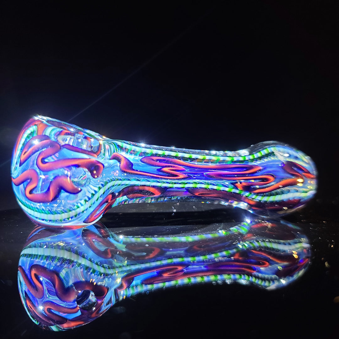 Color Inside Out Spoon Glass Pipe Tiny Mike   