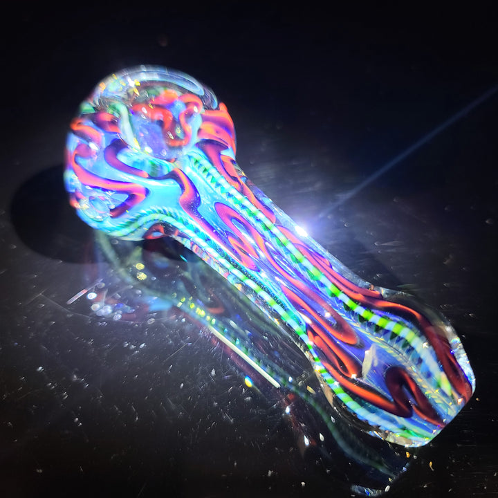 Color Inside Out Spoon Glass Pipe Tiny Mike   