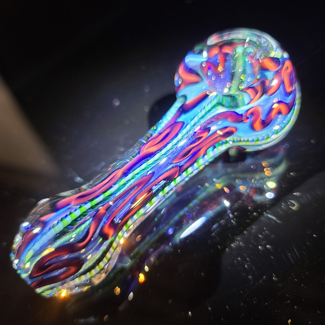 Color Inside Out Spoon Glass Pipe Tiny Mike   