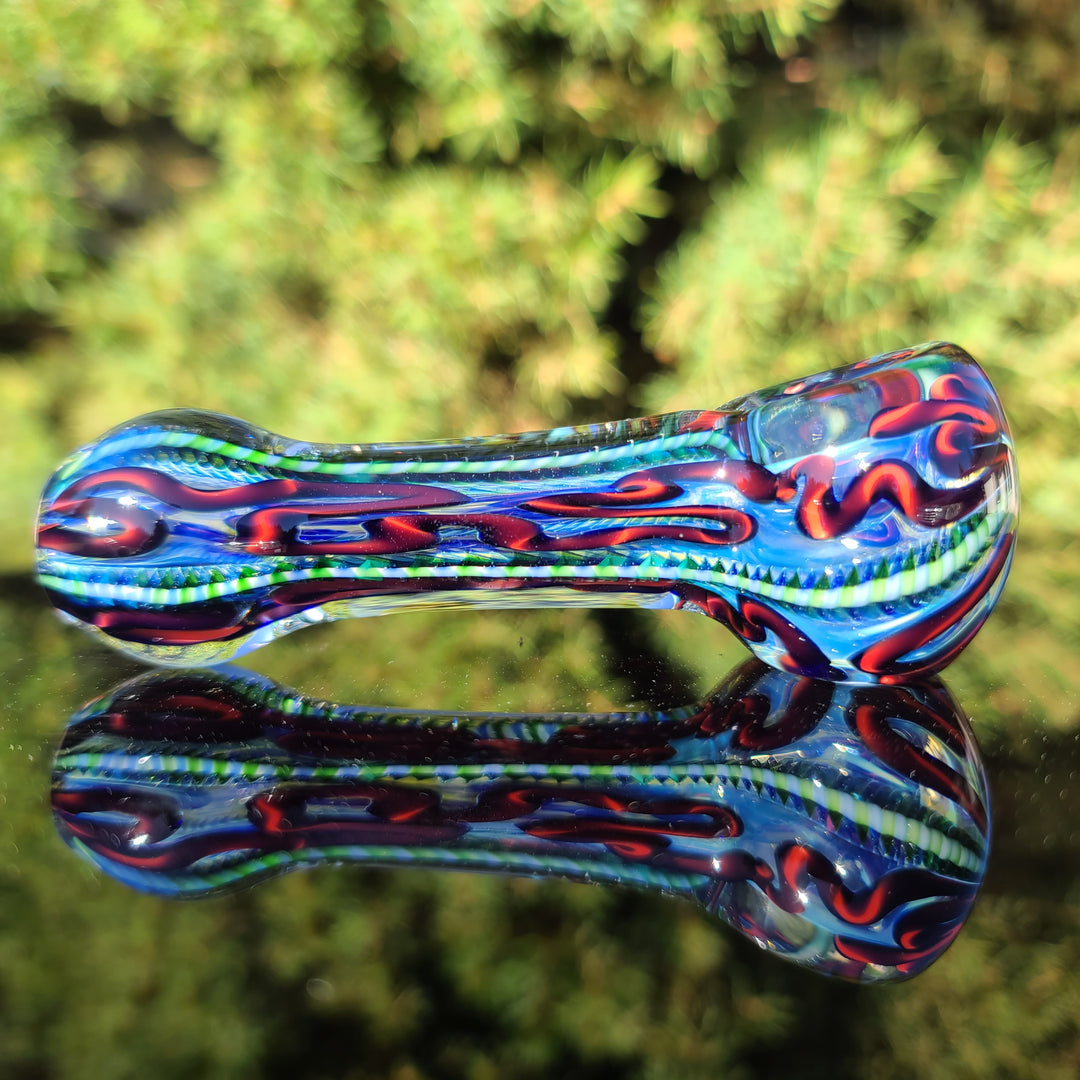 Color Inside Out Spoon Glass Pipe Tiny Mike   