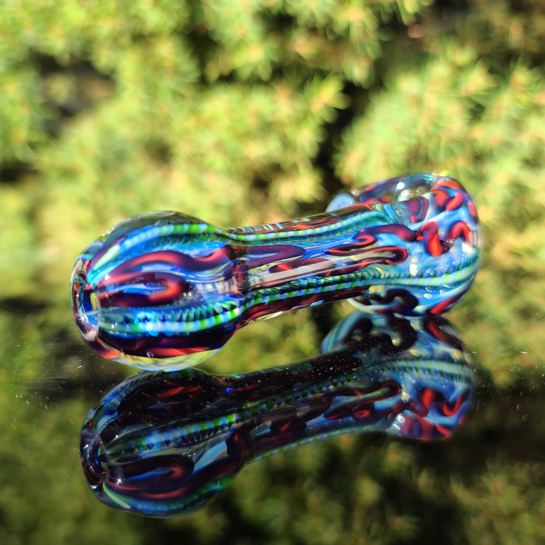 Color Inside Out Spoon Glass Pipe Tiny Mike   