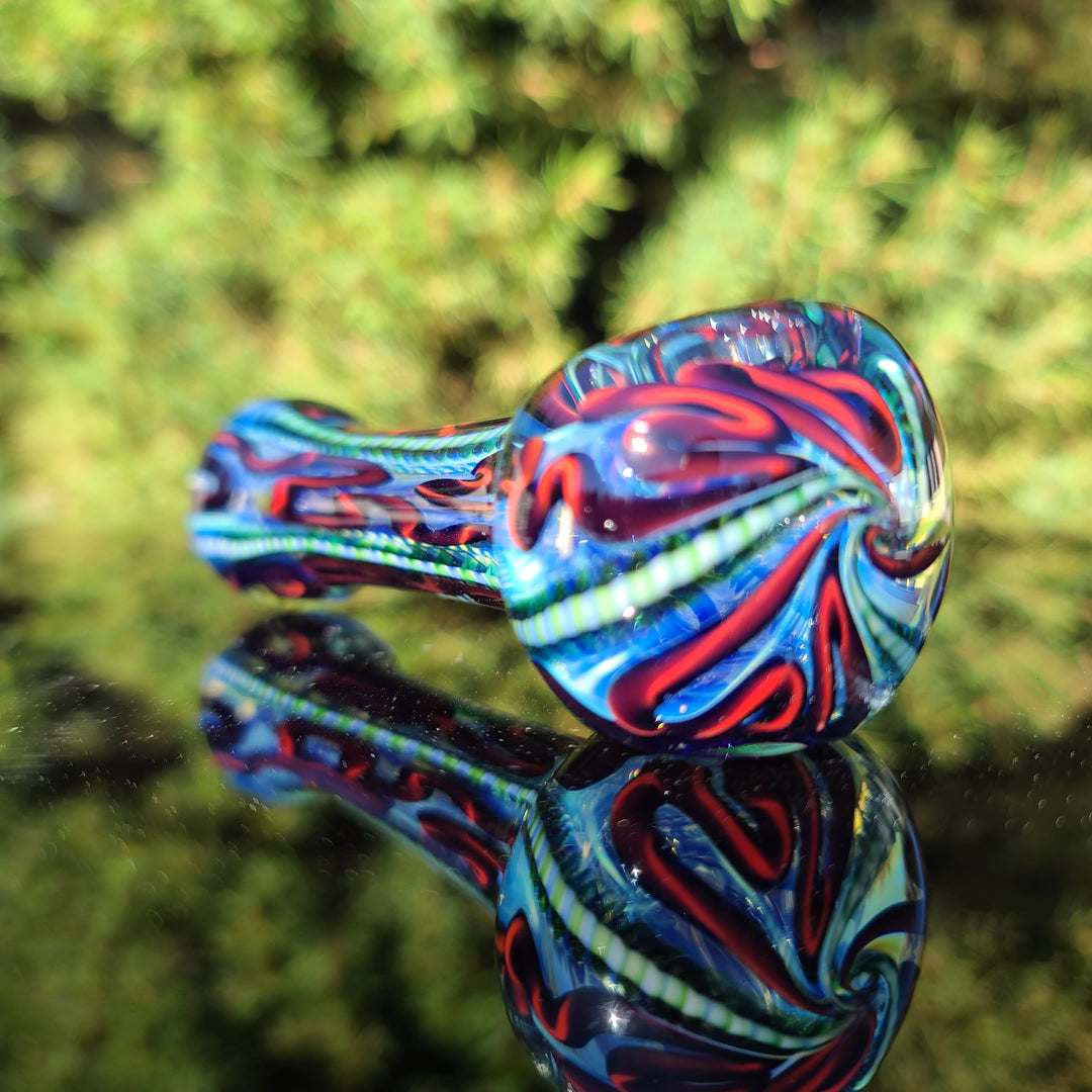 Color Inside Out Spoon Glass Pipe Tiny Mike   