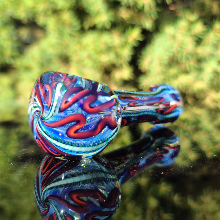 Color Inside Out Spoon Glass Pipe Tiny Mike   