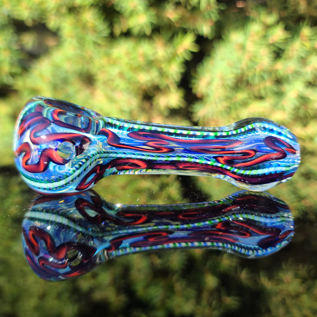 Color Inside Out Spoon Glass Pipe Tiny Mike   