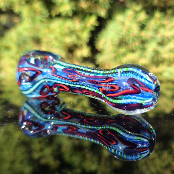 Color Inside Out Spoon Glass Pipe Tiny Mike   