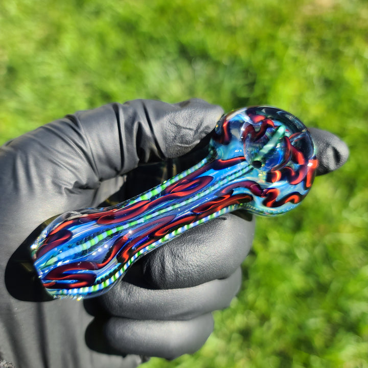 Color Inside Out Spoon Glass Pipe Tiny Mike   