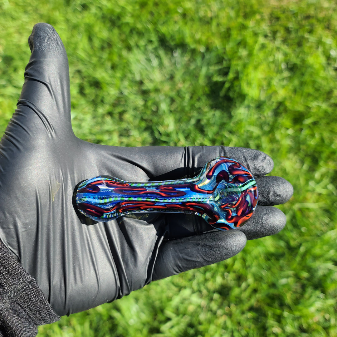 Color Inside Out Spoon Glass Pipe Tiny Mike   