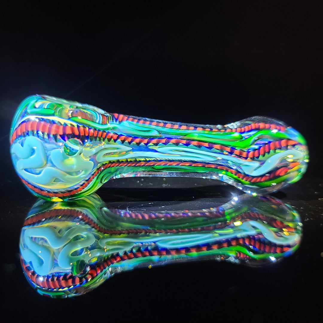 Color Inside Out Spoon Glass Pipe Tiny Mike   