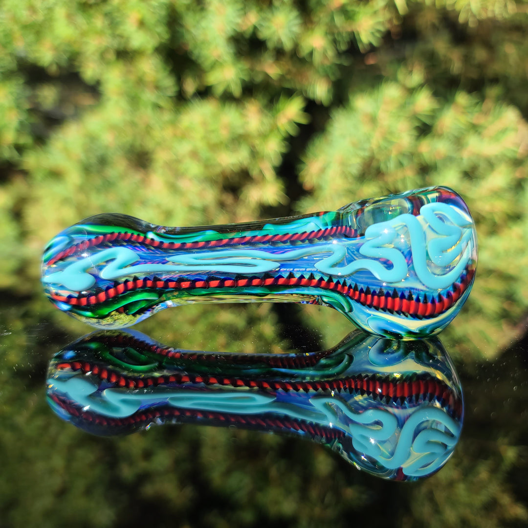 Color Inside Out Spoon Glass Pipe Tiny Mike   