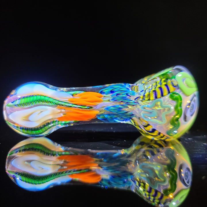 Color Inside Out Spoon Glass Pipe Tiny Mike   