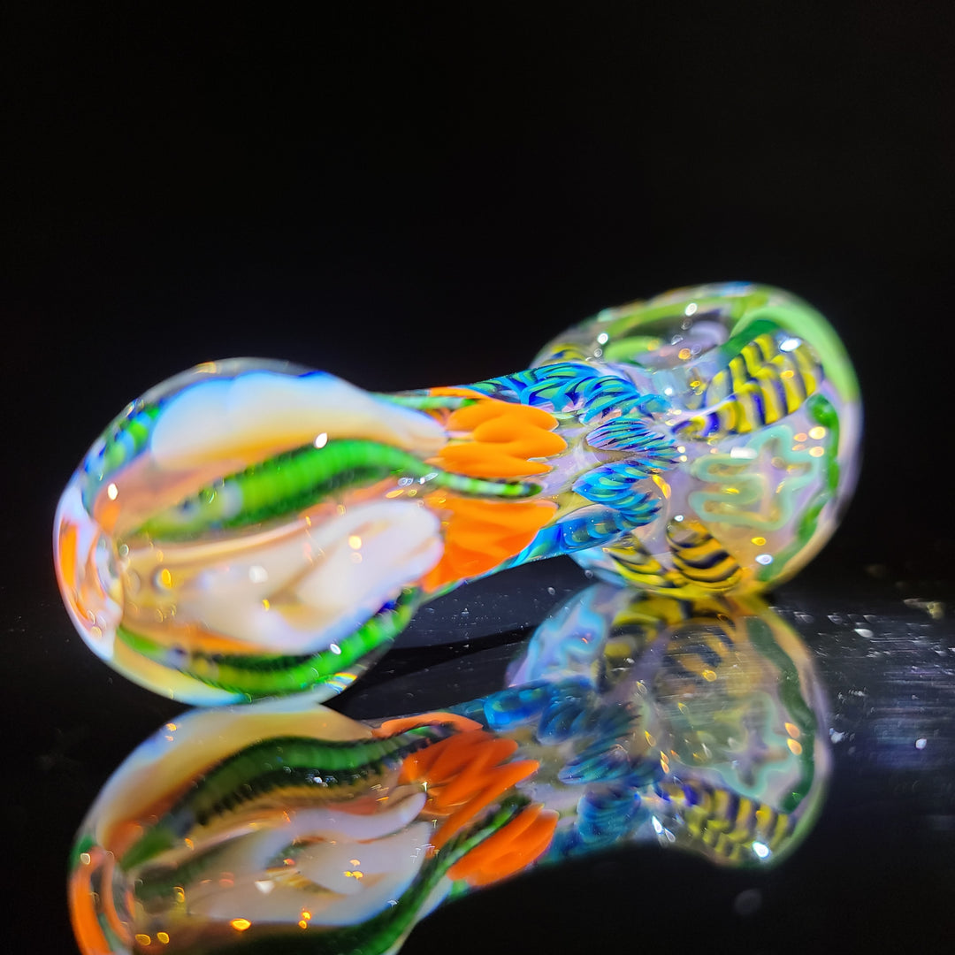 Color Inside Out Spoon Glass Pipe Tiny Mike   