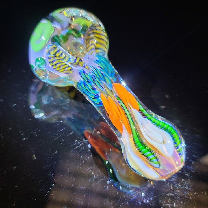 Color Inside Out Spoon Glass Pipe Tiny Mike   