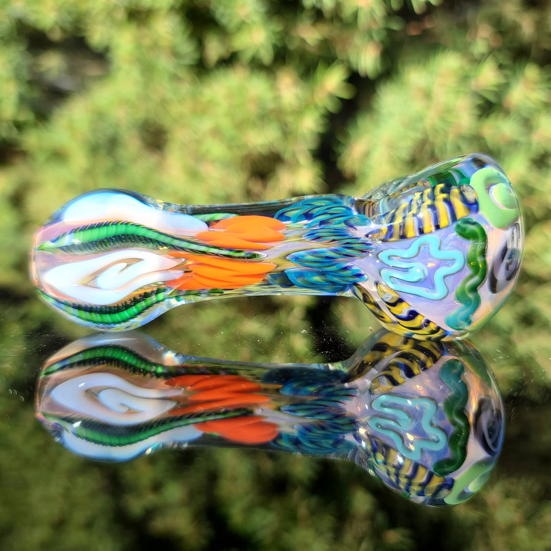 Color Inside Out Spoon Glass Pipe Tiny Mike   