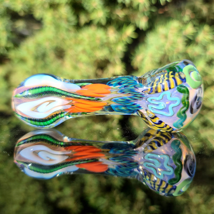 Color Inside Out Spoon Glass Pipe Tiny Mike   