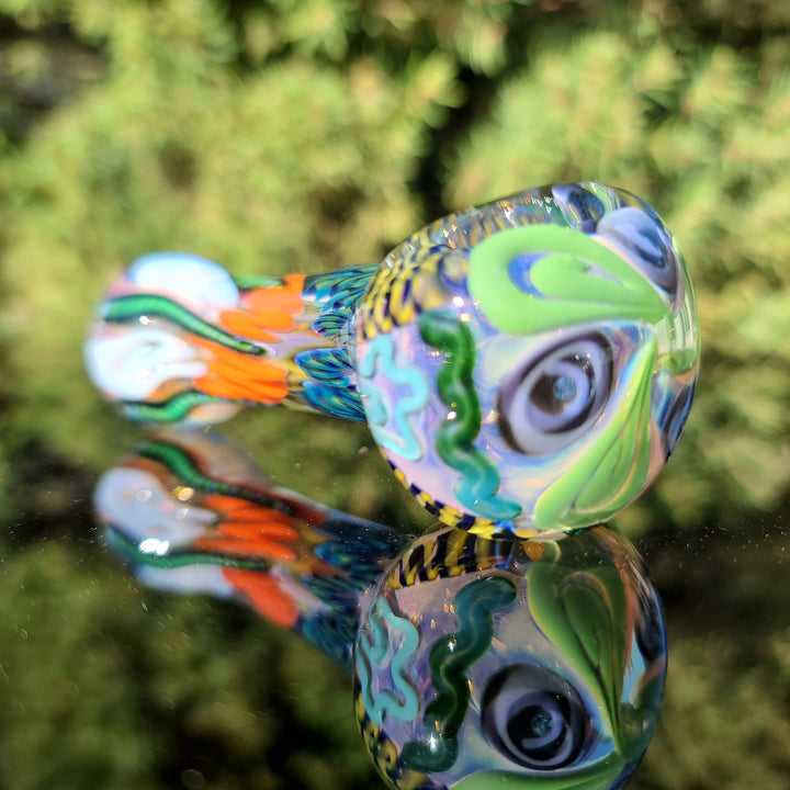 Color Inside Out Spoon Glass Pipe Tiny Mike   