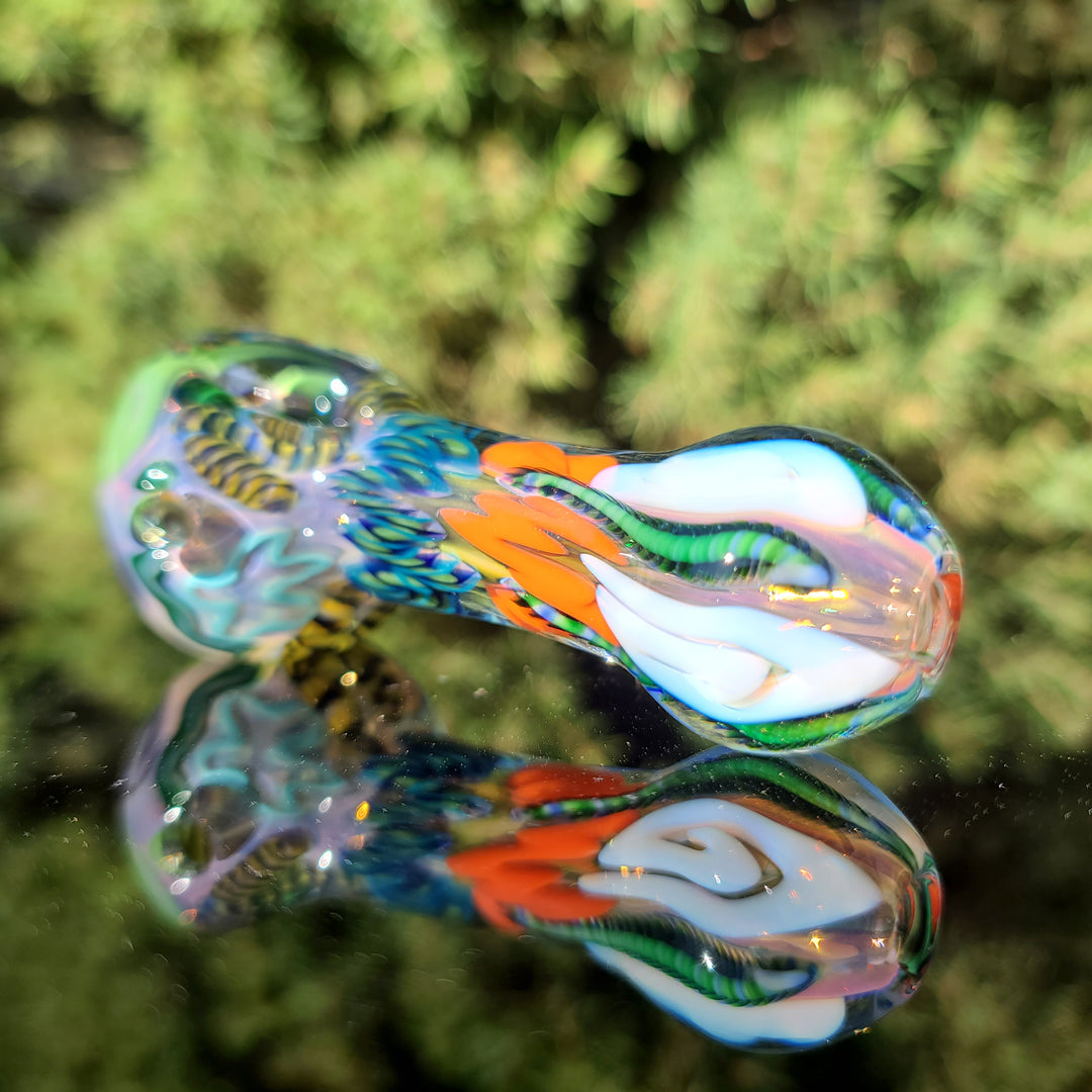 Color Inside Out Spoon Glass Pipe Tiny Mike   