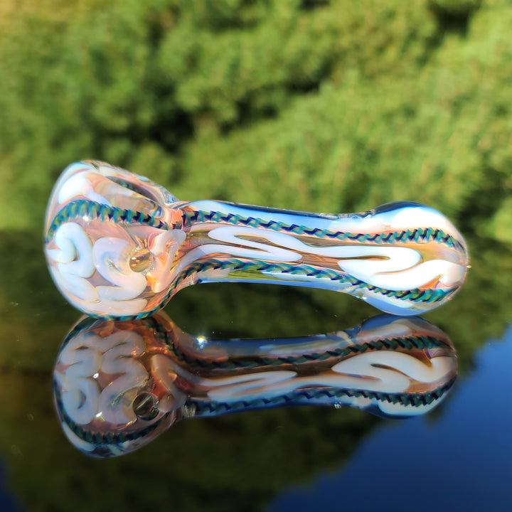 Color Inside Out Spoon Glass Pipe Tiny Mike   