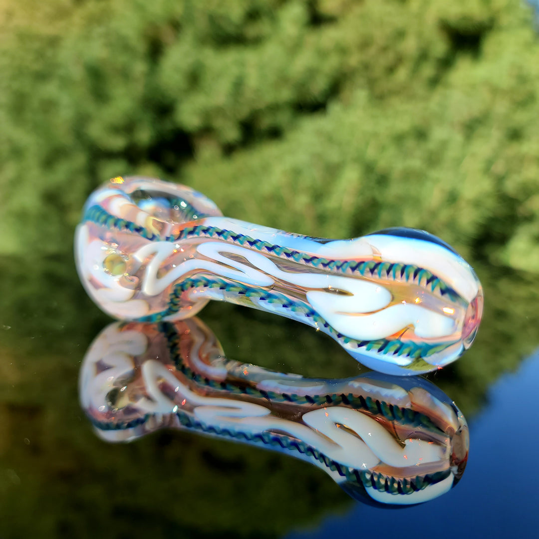 Color Inside Out Spoon Glass Pipe Tiny Mike   