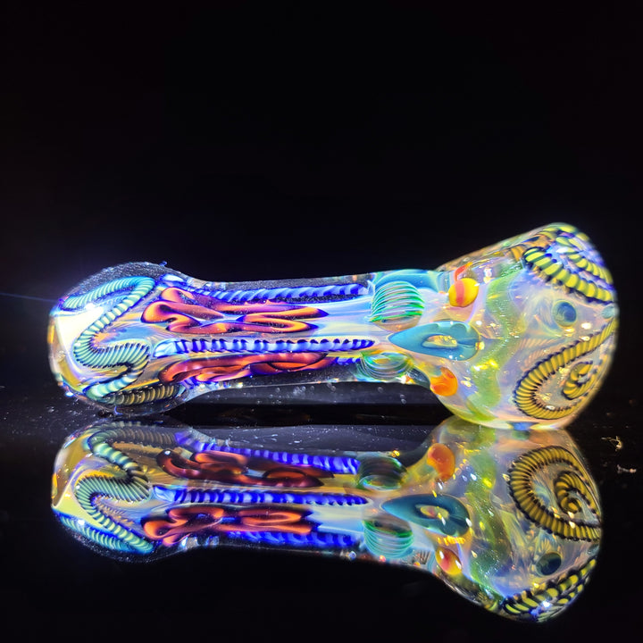 Color Inside Out Spoon Glass Pipe Tiny Mike   