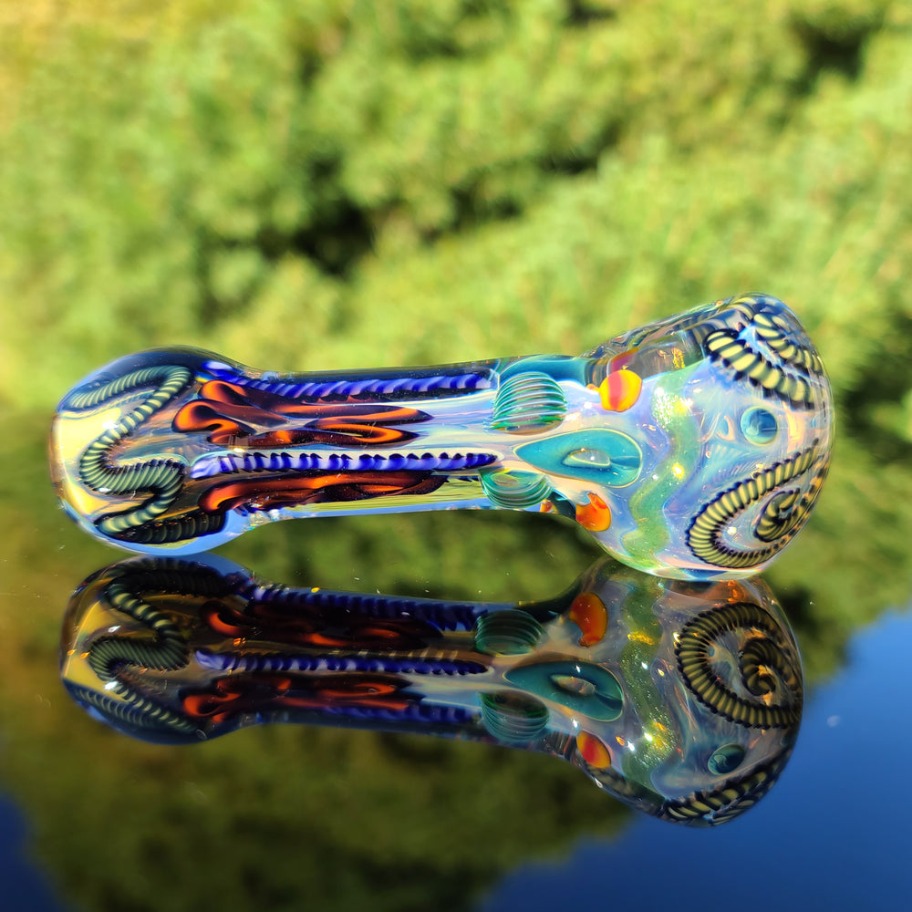 Color Inside Out Spoon Glass Pipe Tiny Mike   