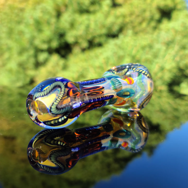 Color Inside Out Spoon Glass Pipe Tiny Mike   