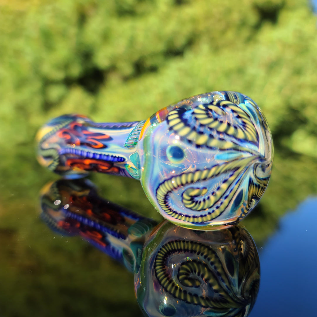 Color Inside Out Spoon Glass Pipe Tiny Mike   