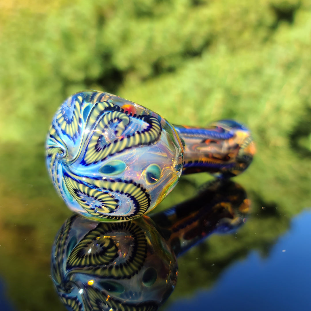 Color Inside Out Spoon Glass Pipe Tiny Mike   