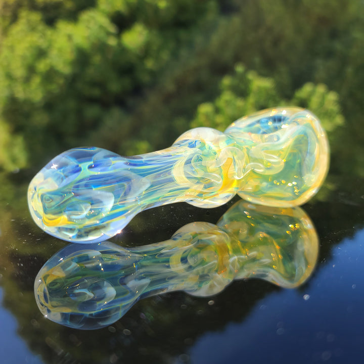 Large Ghost Flame Maria Pipe Glass Pipe Tiny Mike   