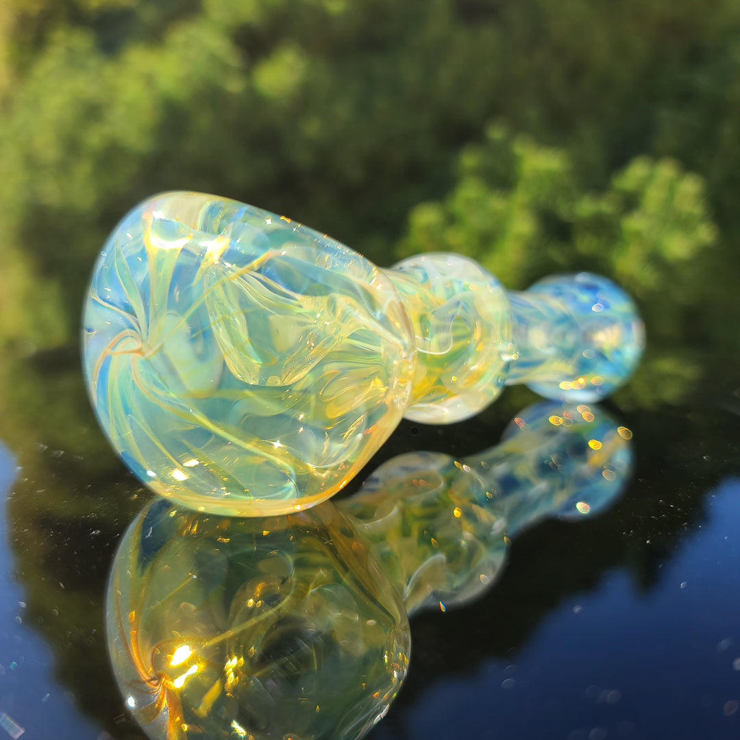 Large Ghost Flame Maria Pipe Glass Pipe Tiny Mike   