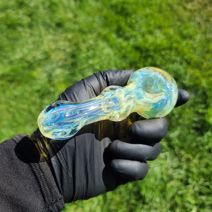 Large Ghost Flame Maria Pipe Glass Pipe Tiny Mike   