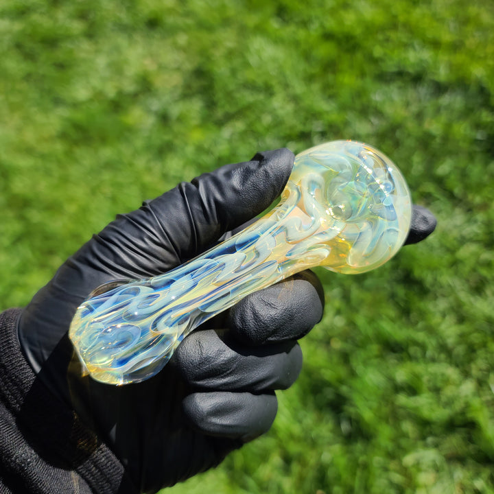Large Ghost Flame Pipe Glass Pipe Tiny Mike   