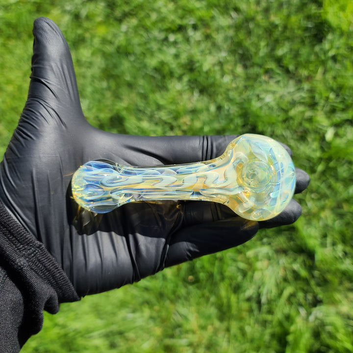 Large Ghost Flame Pipe Glass Pipe Tiny Mike   