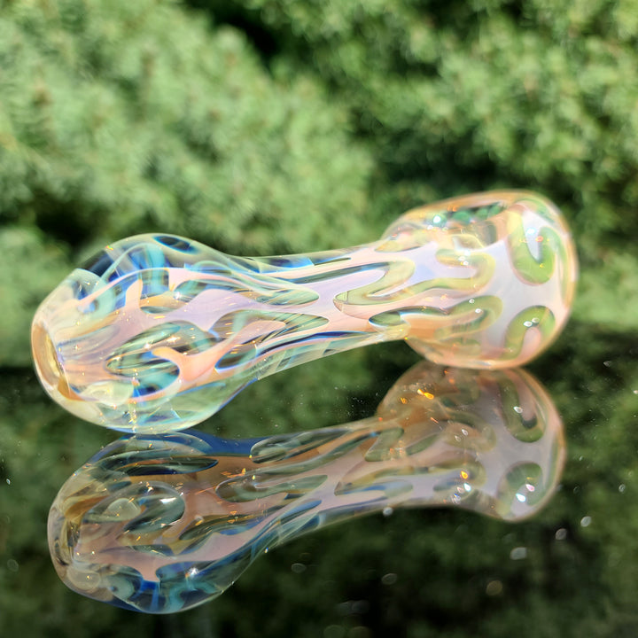 Large Ghost Flame Pipe Glass Pipe Tiny Mike   