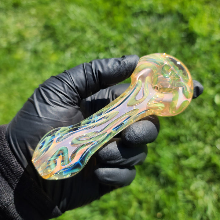 Large Ghost Flame Pipe Glass Pipe Tiny Mike   