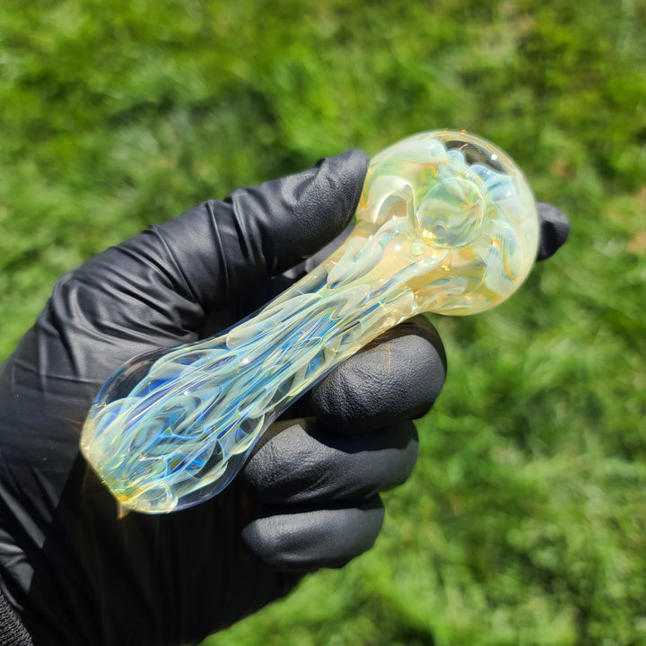 Large Ghost Flame Pipe Glass Pipe Tiny Mike   