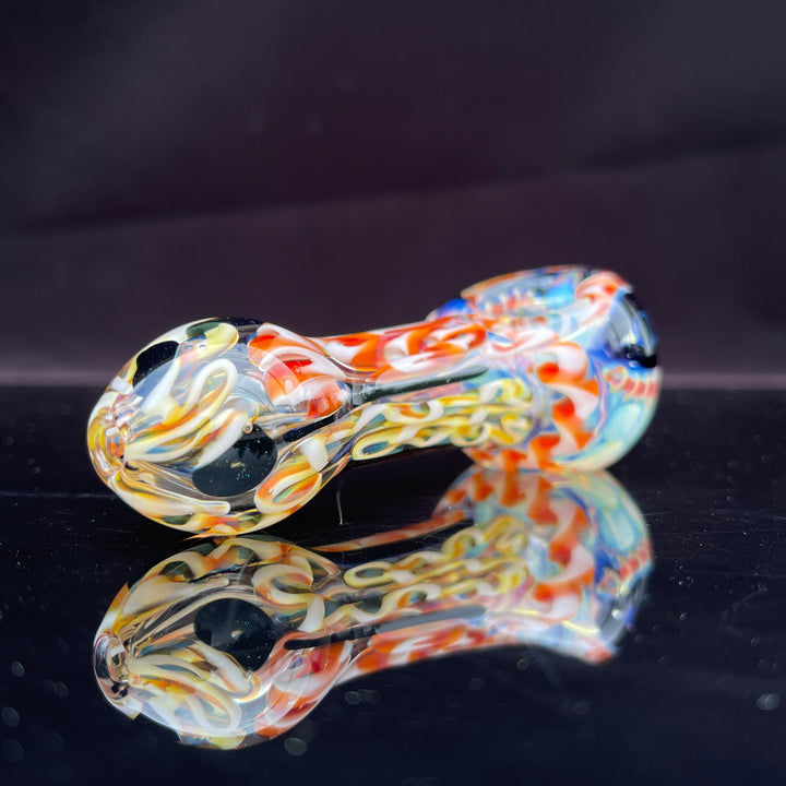 Color Inside Out Spoon Glass Pipe Tiny Mike   