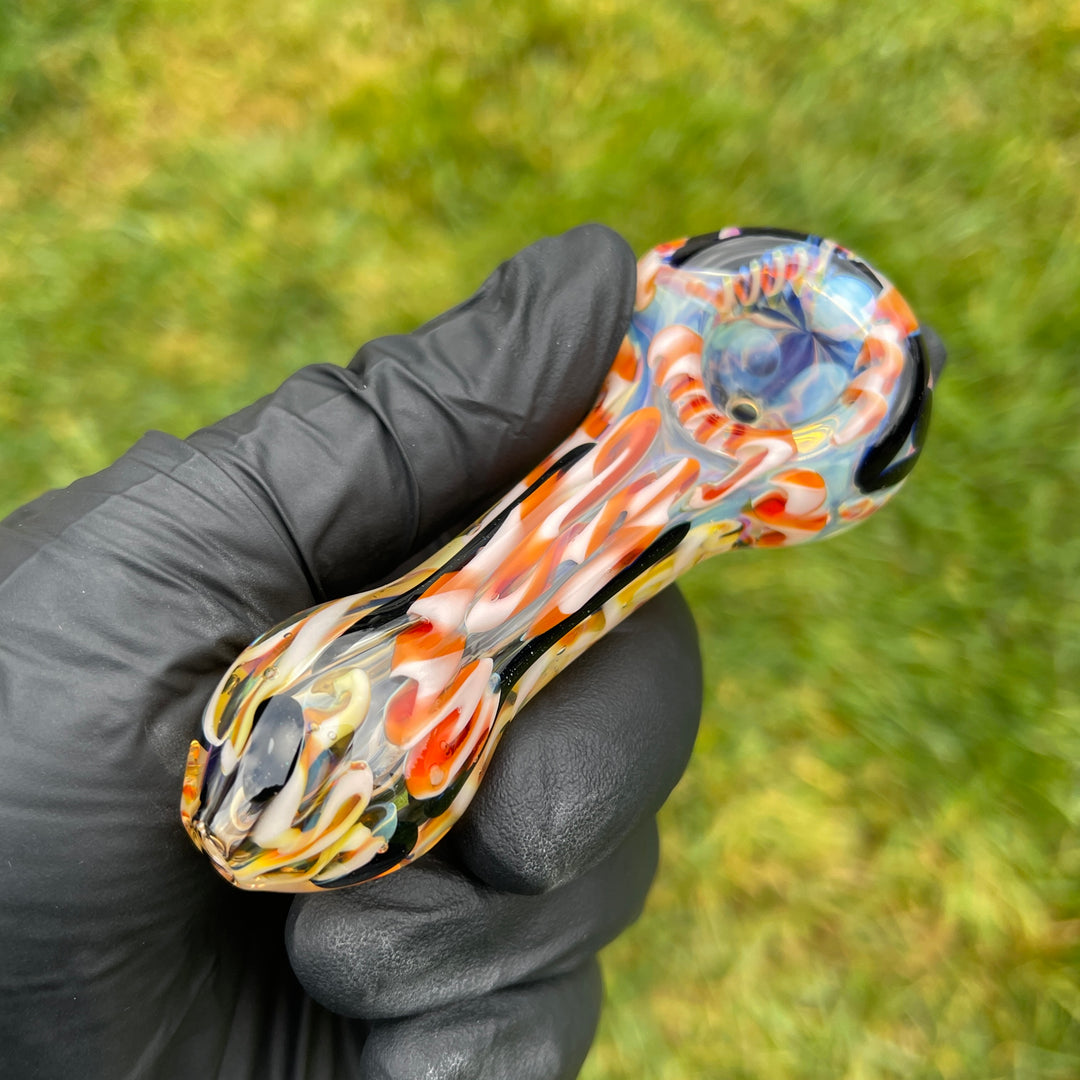 Color Inside Out Spoon Glass Pipe Tiny Mike   