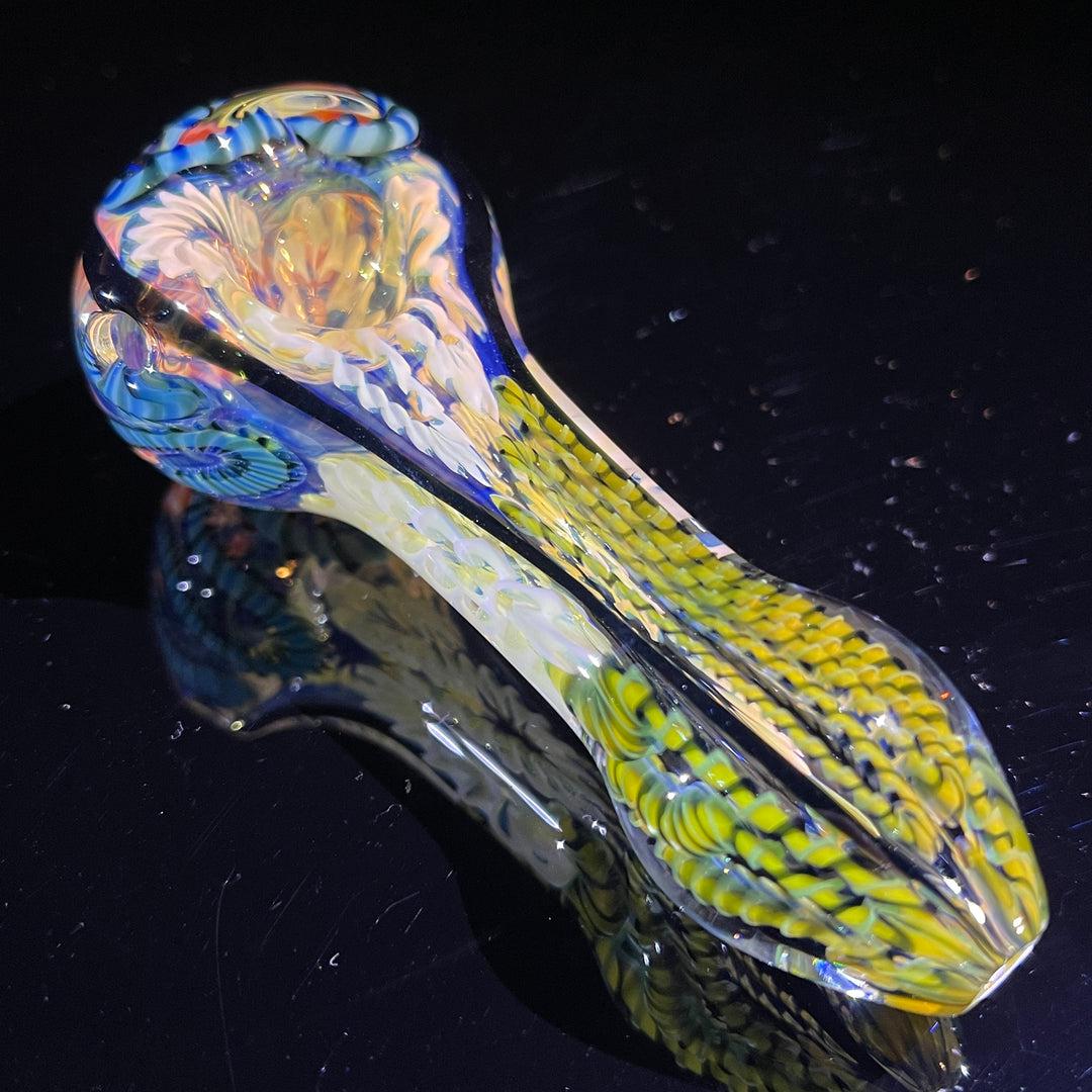 Color Inside Out Spoon Glass Pipe Tiny Mike   