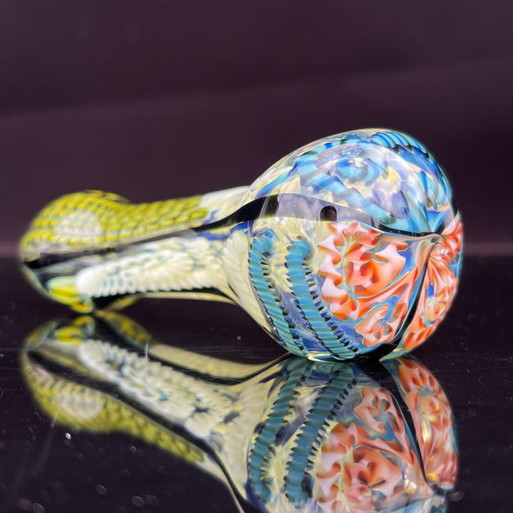 Color Inside Out Spoon Glass Pipe Tiny Mike   