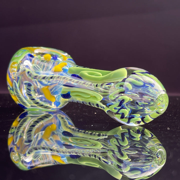 Color Inside Out Spoon Glass Pipe Tiny Mike   