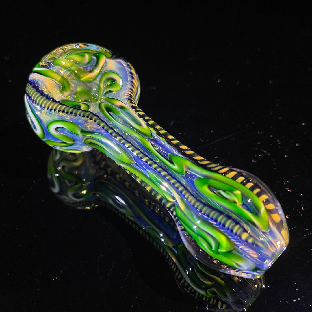 Color Inside Out Spoon - Lefty Glass Pipe Tiny Mike   