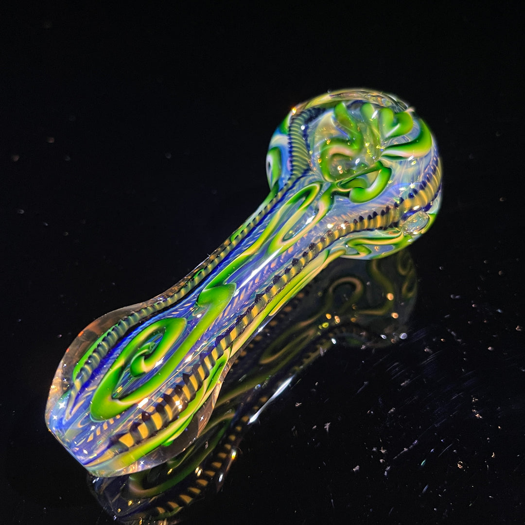 Color Inside Out Spoon - Lefty Glass Pipe Tiny Mike   