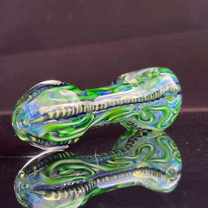 Color Inside Out Spoon - Lefty Glass Pipe Tiny Mike   