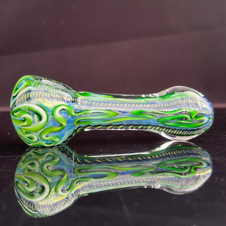 Color Inside Out Spoon - Lefty Glass Pipe Tiny Mike   
